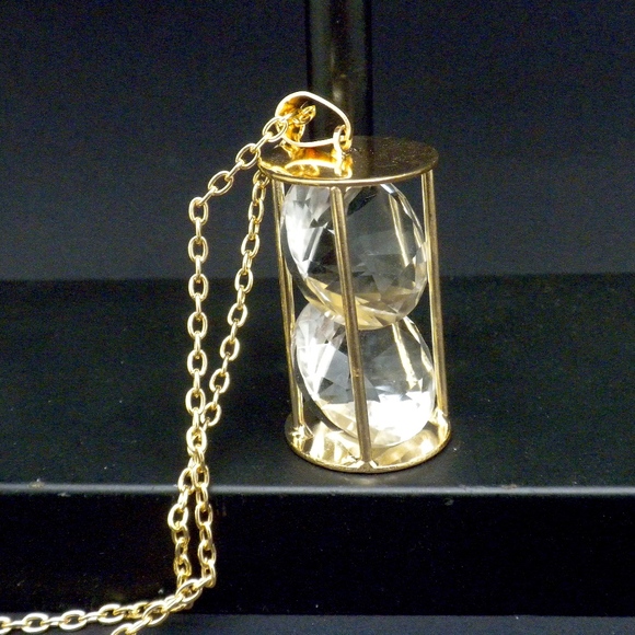 SenGems Jewelry - Unique Large Encased Crystals Long Necklace